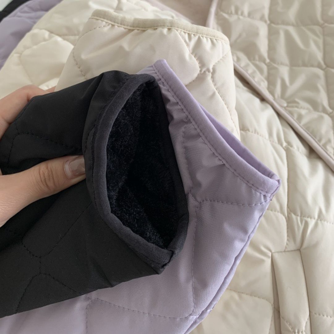 Reversible Diamond-Pattern Padded Jacket