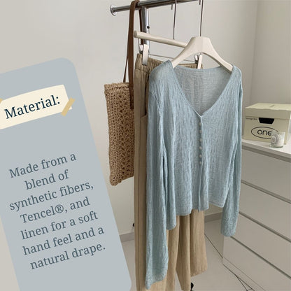 V-Neck Knit Jacket