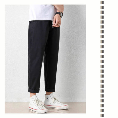 Thin Loose Tapered Cropped Pants