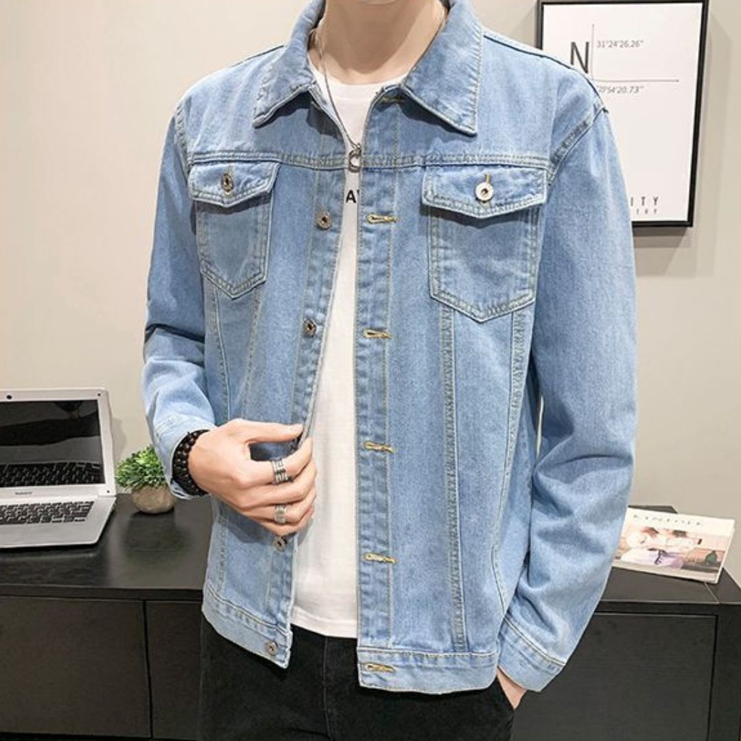 Men's slim-fit denim jacket