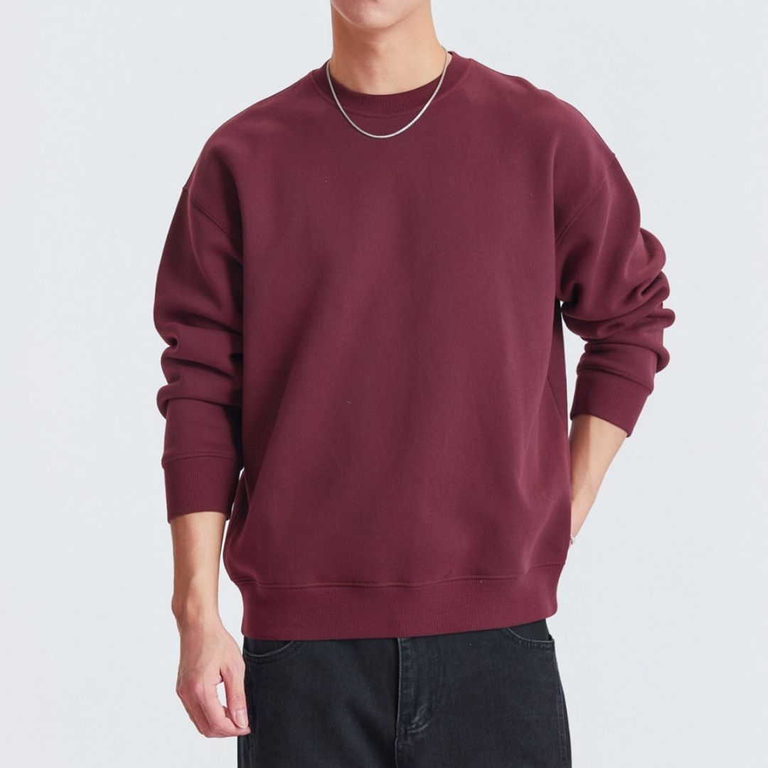 Solid Crewneck Airy Sweatshirt