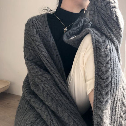 Japanese-Inspired Oversized Knit Cardigan