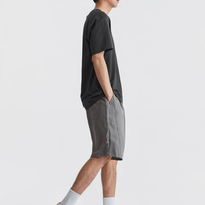 Simple Contrast Stitch Short Sleeve T Shirt