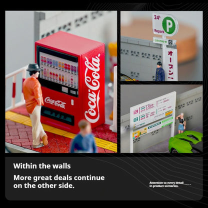 1:64日本の地上駐車場の照明シーン