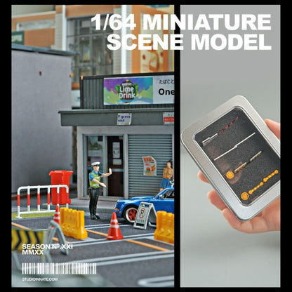 1:64 交通バリアー 14ピースセット 