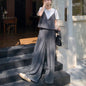 Deep Gray Camisole Wide Leg (Three Piece Set)