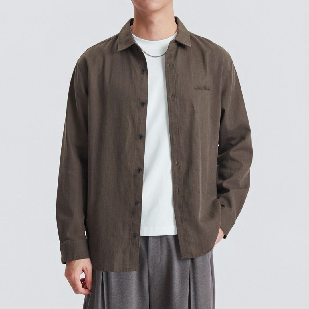 Men’s Casual Tencel Long Sleeve Shirt