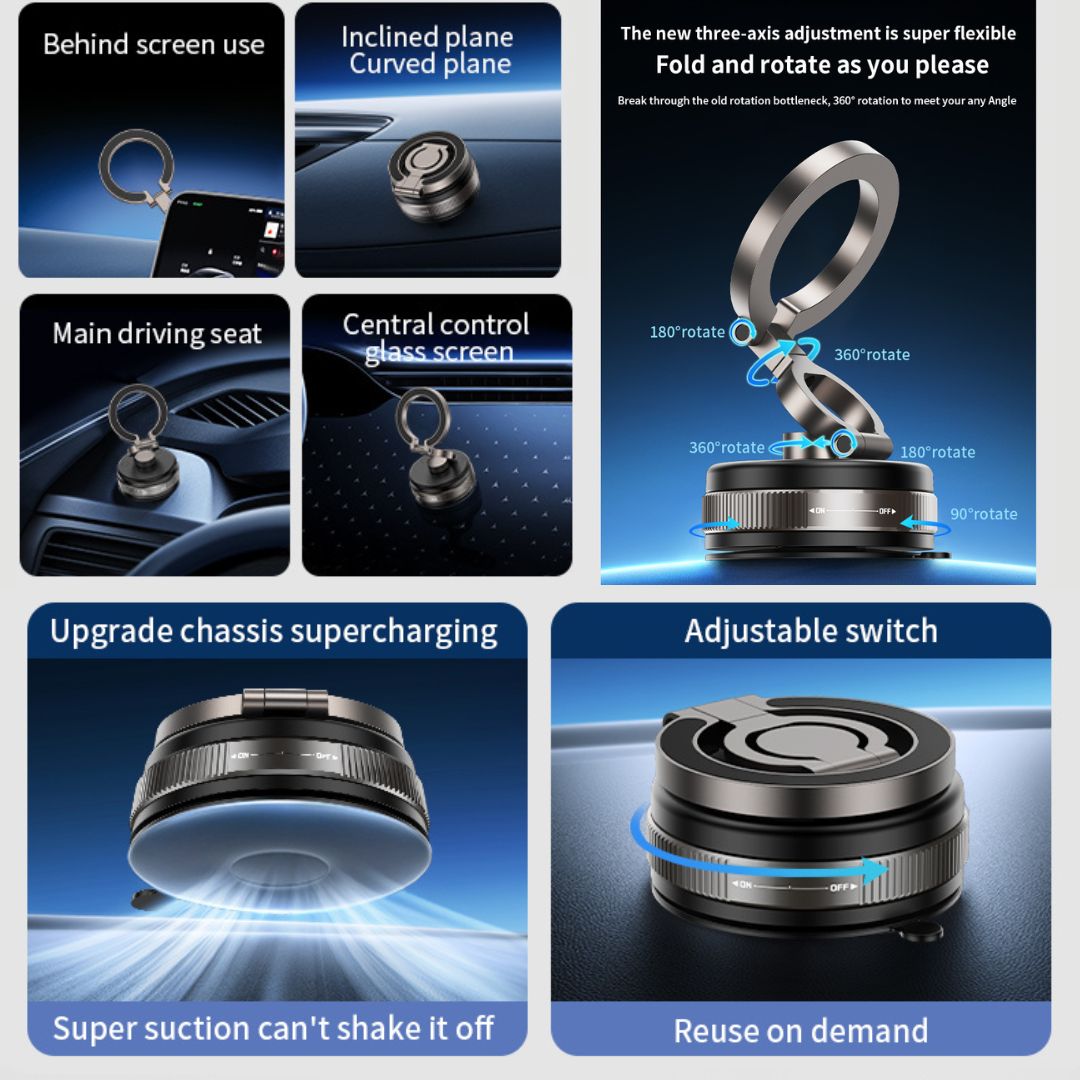 D1X Vacuum Folding Magnetic Phone Holder