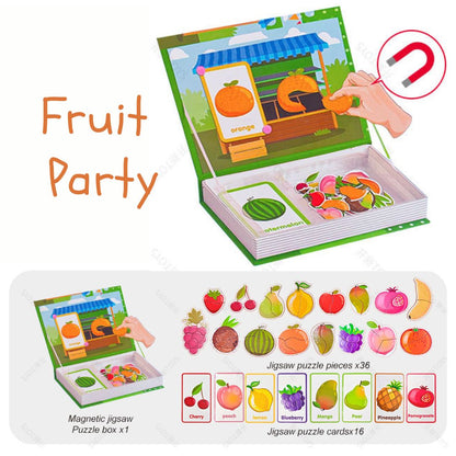 DIY 教育用磁気パズルブックおもちゃ