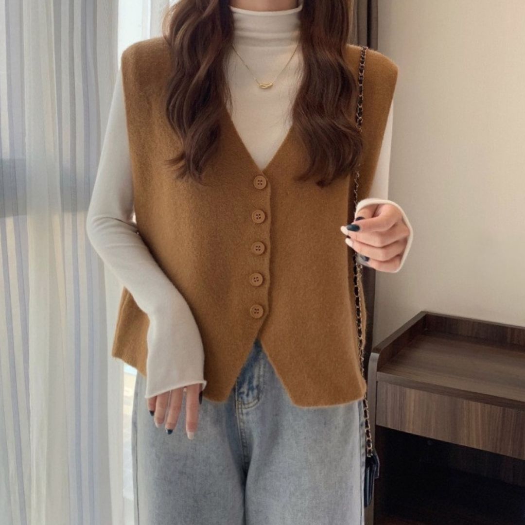 Fall V-neck Knit Vest