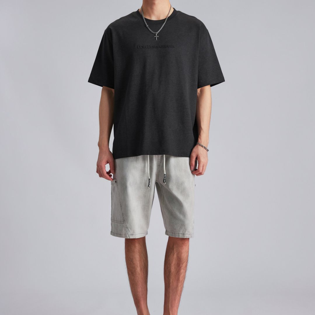 3DレタープリントカジュアルTシャツ