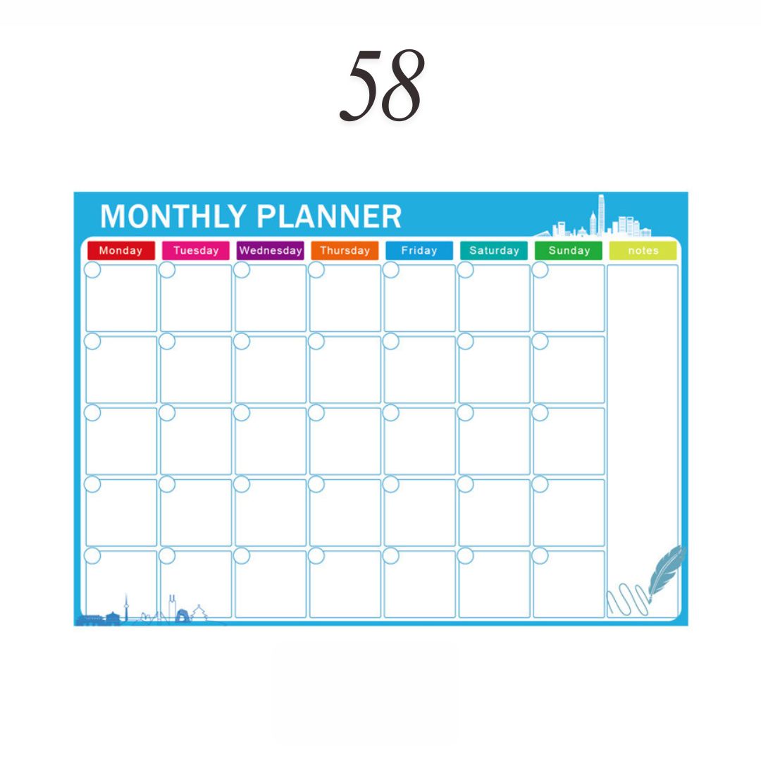 磁性可擦寫月曆板套裝 