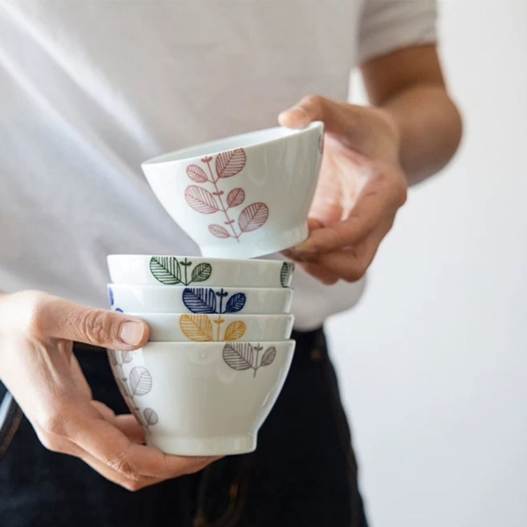 Mint Leaf Rice Bowl Set