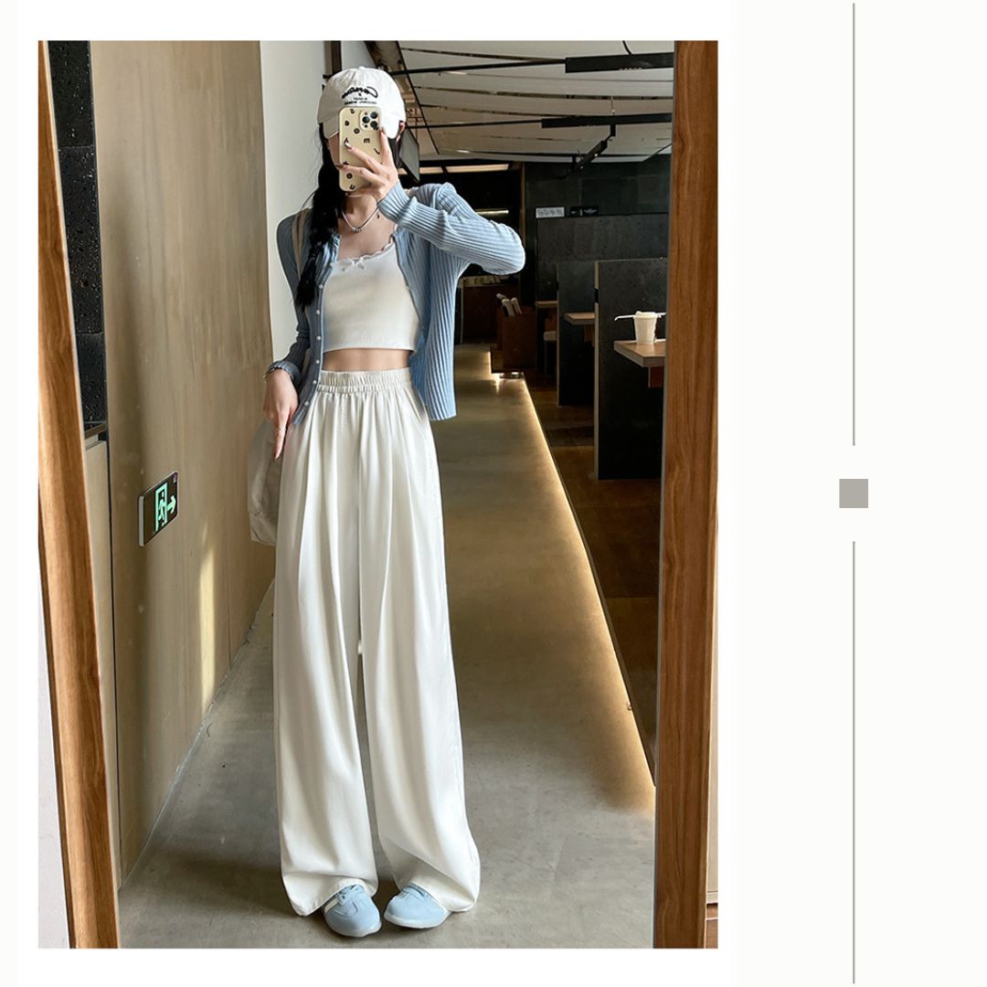 ルーズアイスシルクワイドレッグパンツ