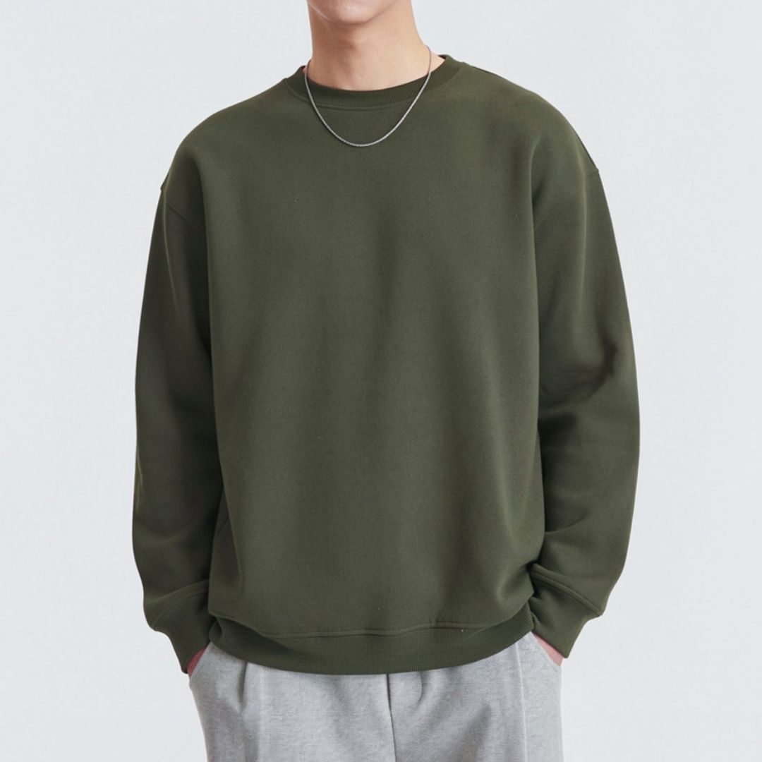 Solid Crewneck Airy Sweatshirt