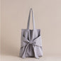 Bowknot Canvas Shoulder Bag