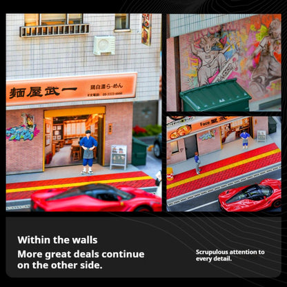 1:64 日本のラーメン店の照明シーンボックス