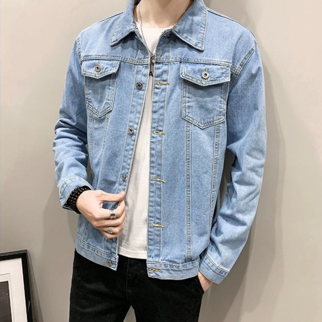 Men's slim-fit denim jacket