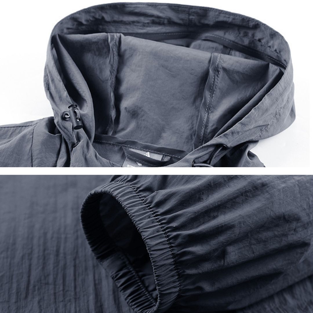 Lightweight UV-Protective Waterproof Hooded Jacket
