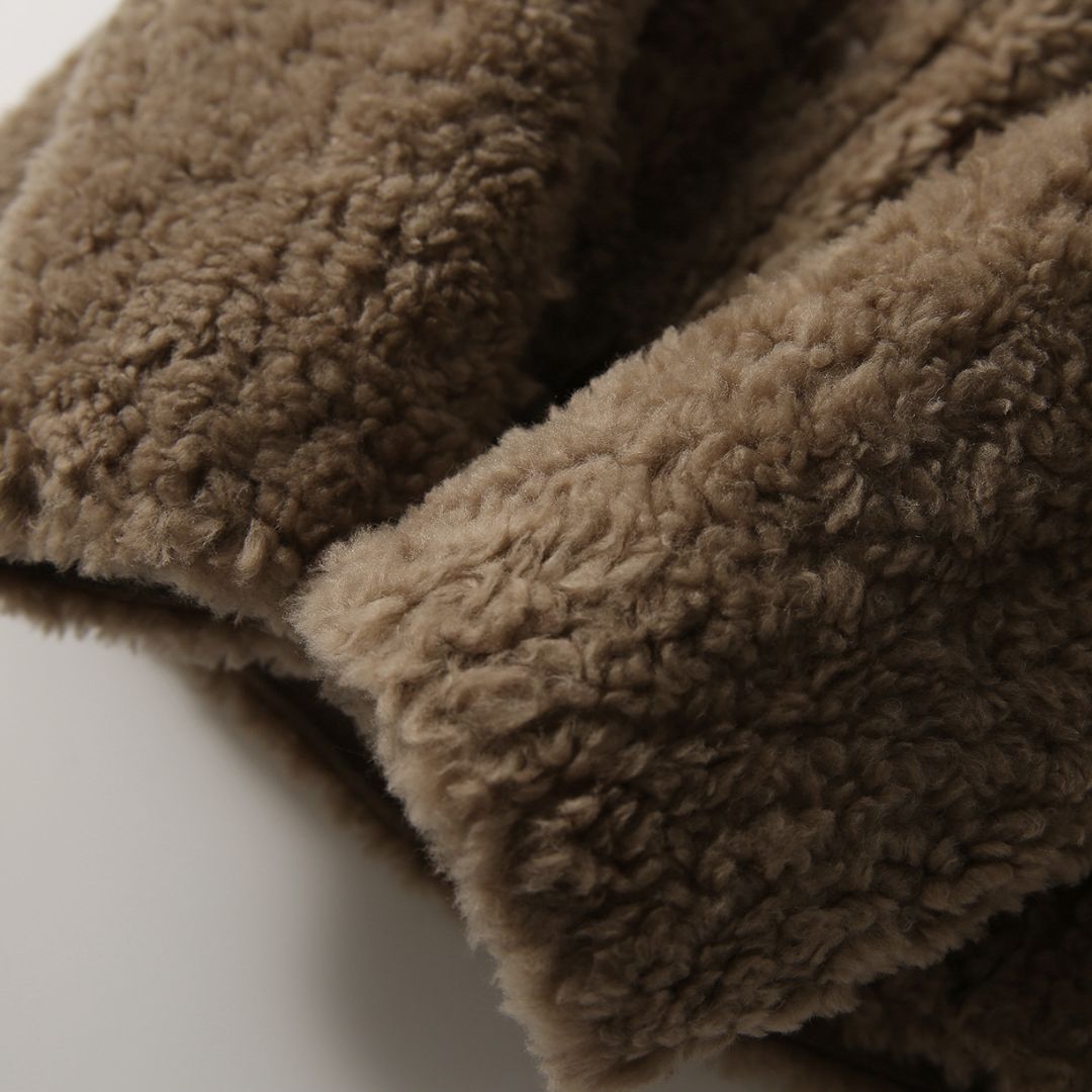 Japanese-Style Textured Fleece Jacket