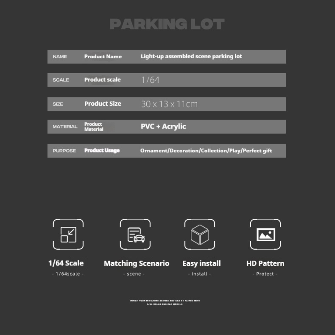1:64 Parking Lot Lighting Scene Box