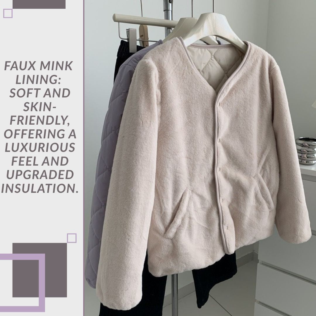 Reversible Diamond-Pattern Padded Jacket