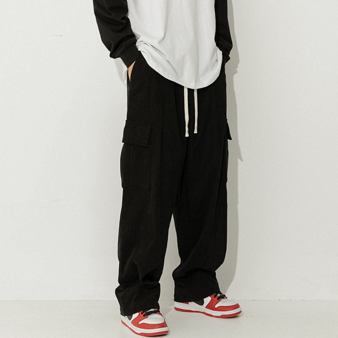 Corduroy Relaxed-Fit Cargo Pants