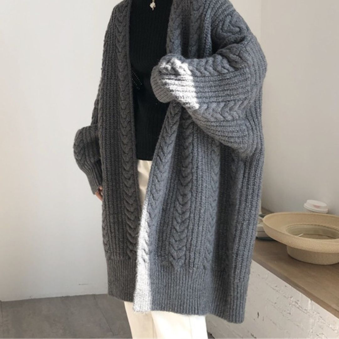 Japanese-Inspired Oversized Knit Cardigan