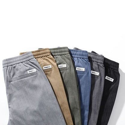 Silky Straight-Leg Faux Denim Trousers