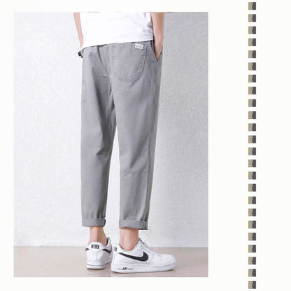 Thin Loose Tapered Cropped Pants
