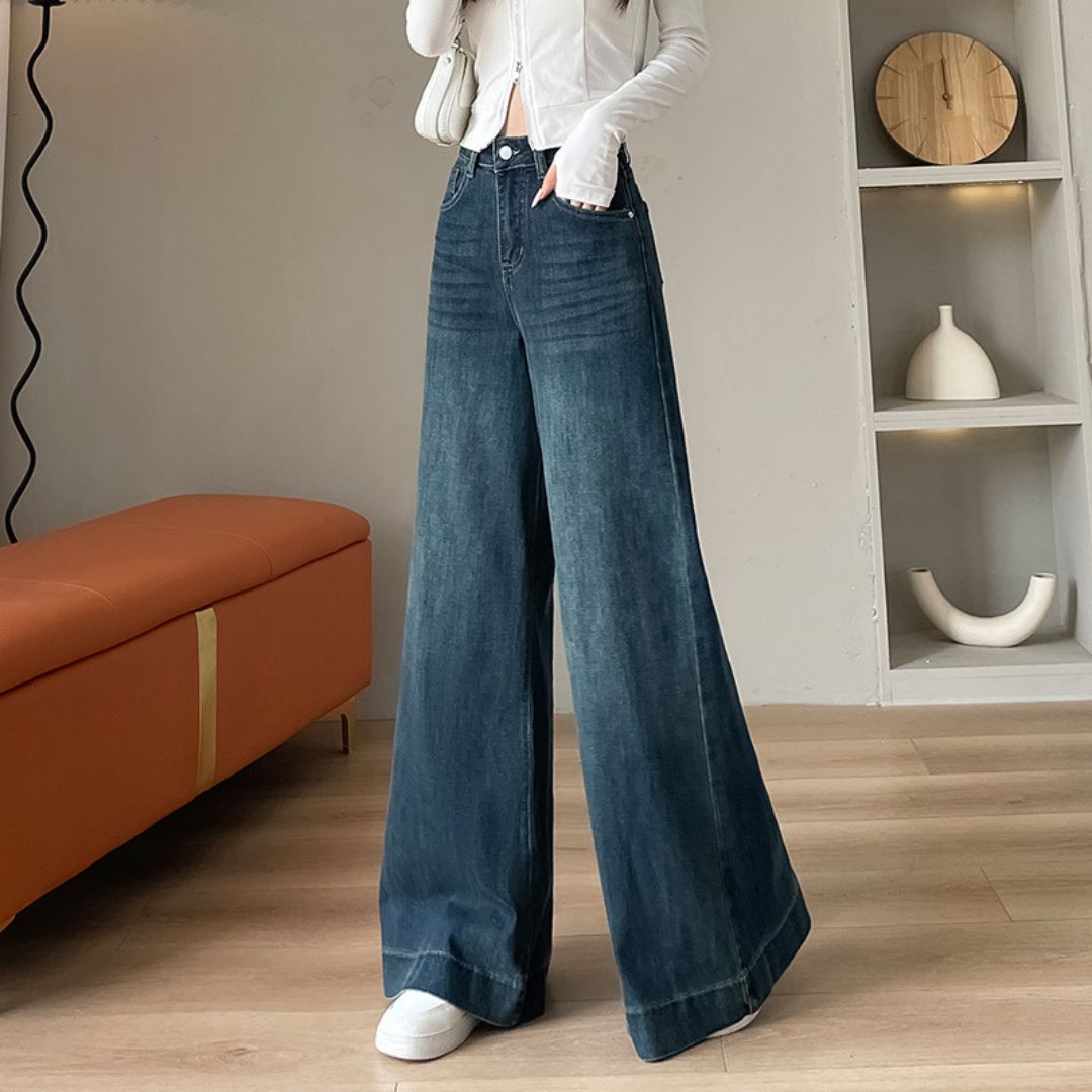 High-Waisted Loose Flared Pants