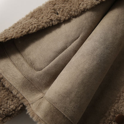 Japanese-Style Textured Fleece Jacket