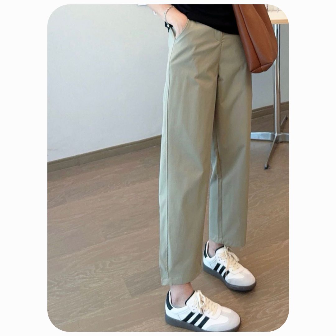 女款輕盈夏季休閒九分褲
