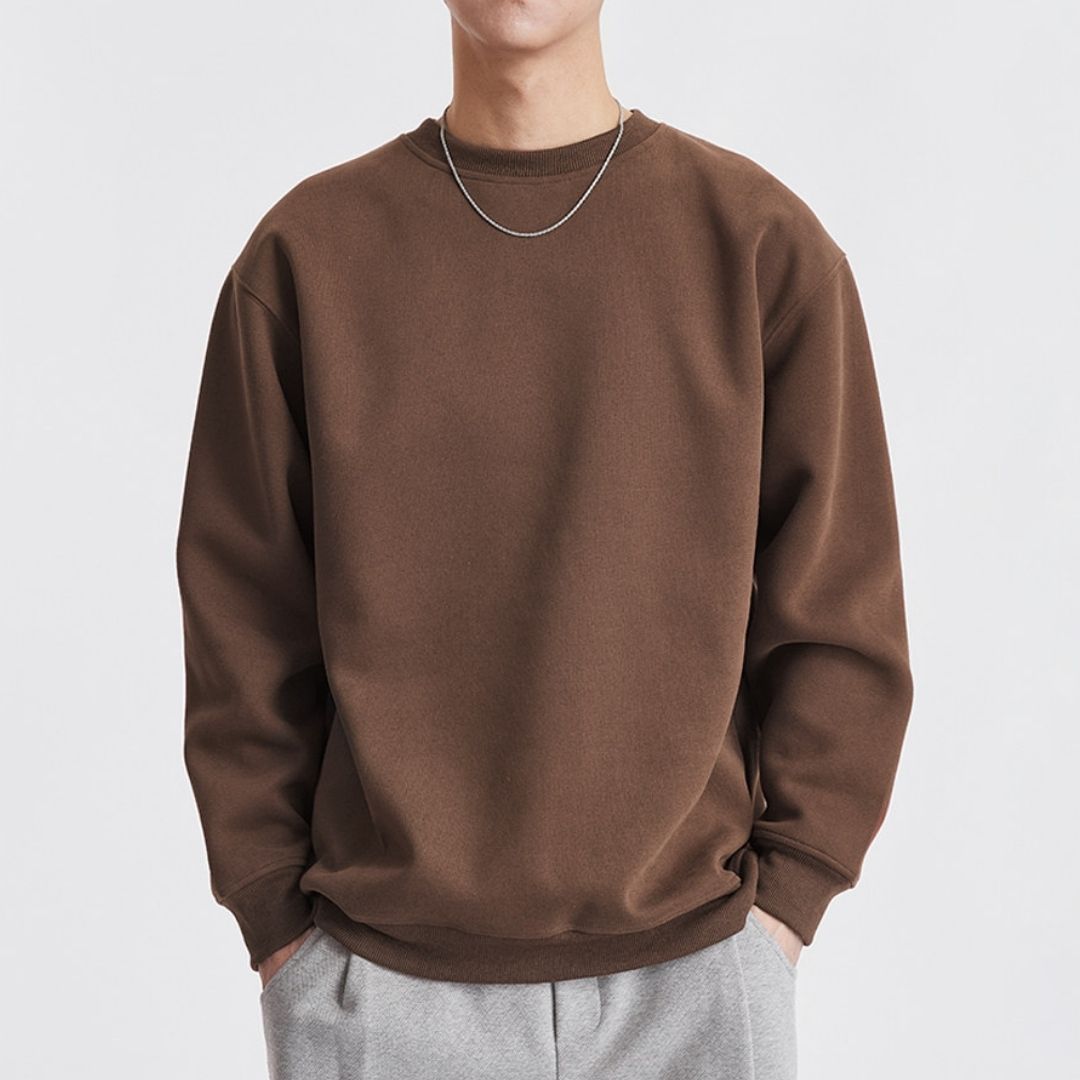 Solid Crewneck Airy Sweatshirt