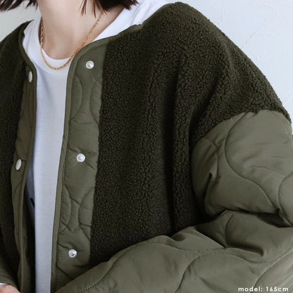 Japanese-Style Cotton Blend Mid-Length Jacket with Paneling