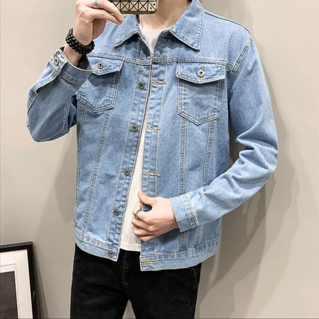 Men's slim-fit denim jacket