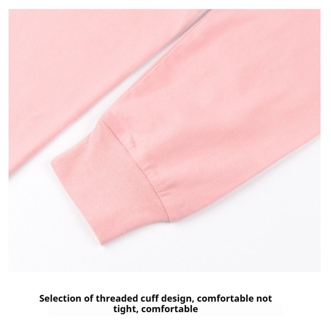 250g Plain Cotton Long-sleeved T-shirt (Min. 2 pcs)