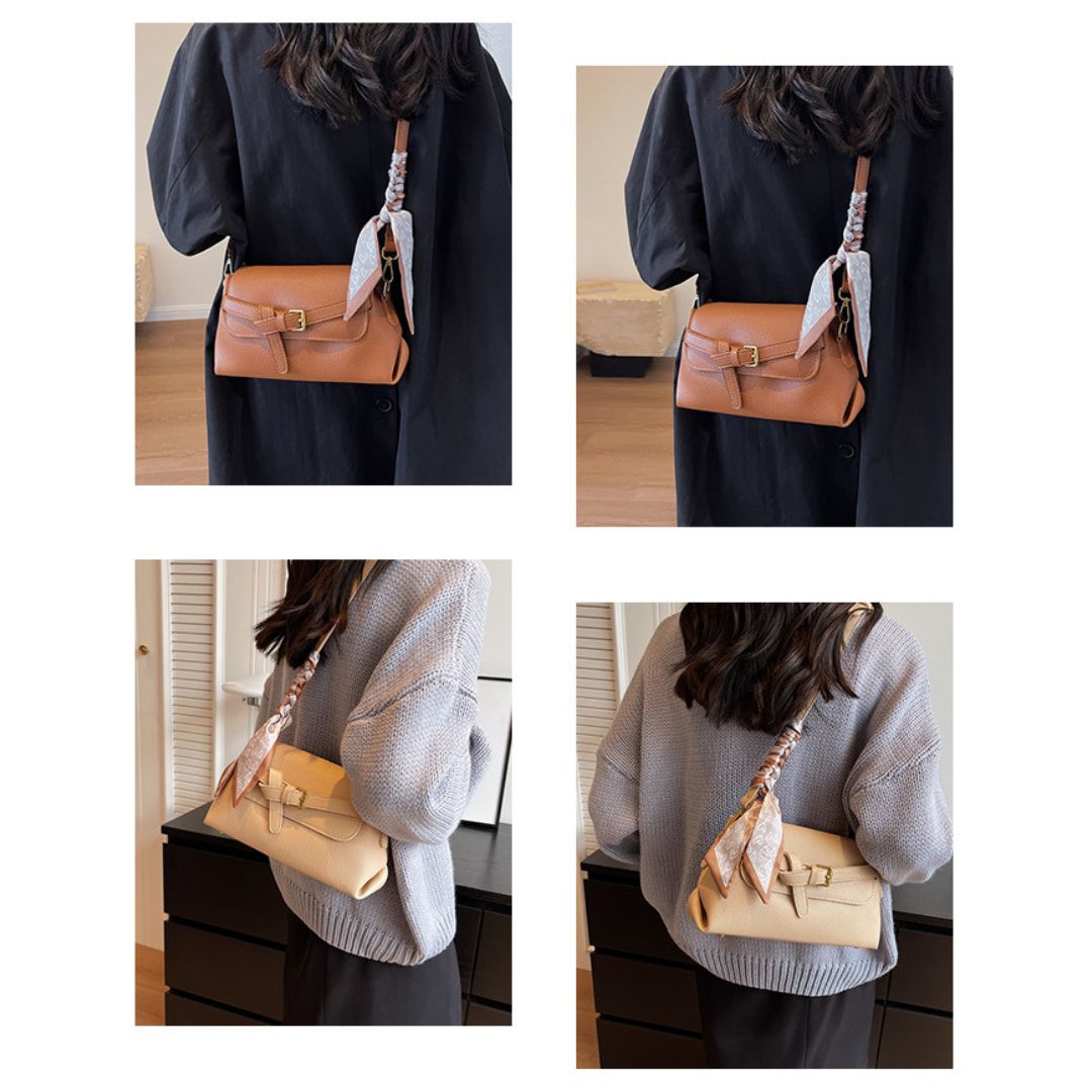 Vintage-Style Magnetic Closure Handbag