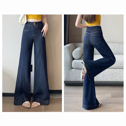 軽量ハイウエストルーズストレートパンツ
