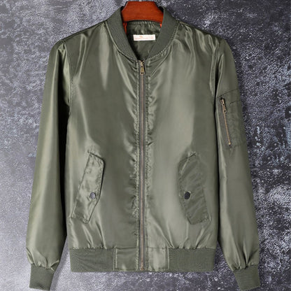 Solid-color Bomber Jacket