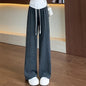High-Waisted Loose Straight-Leg Casual Pants for Fall