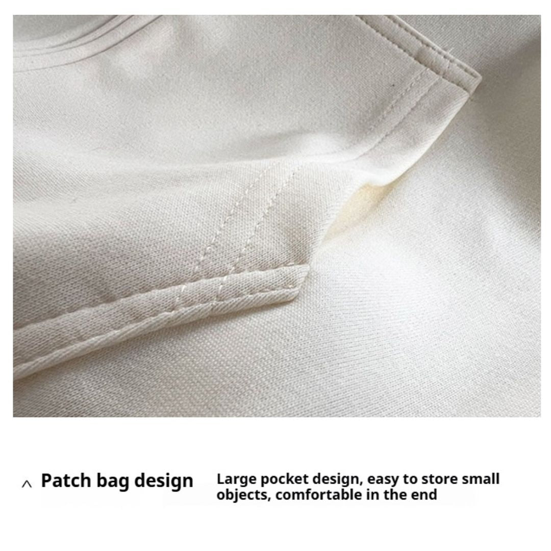 Solid Color Cotton Hooded Zip-Up Jacket