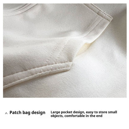 Solid Color Cotton Hooded Zip-Up Jacket