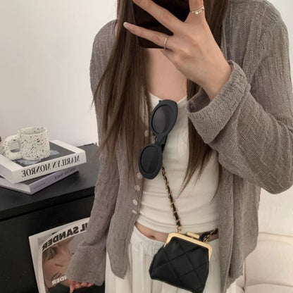 V-Neck Knit Jacket