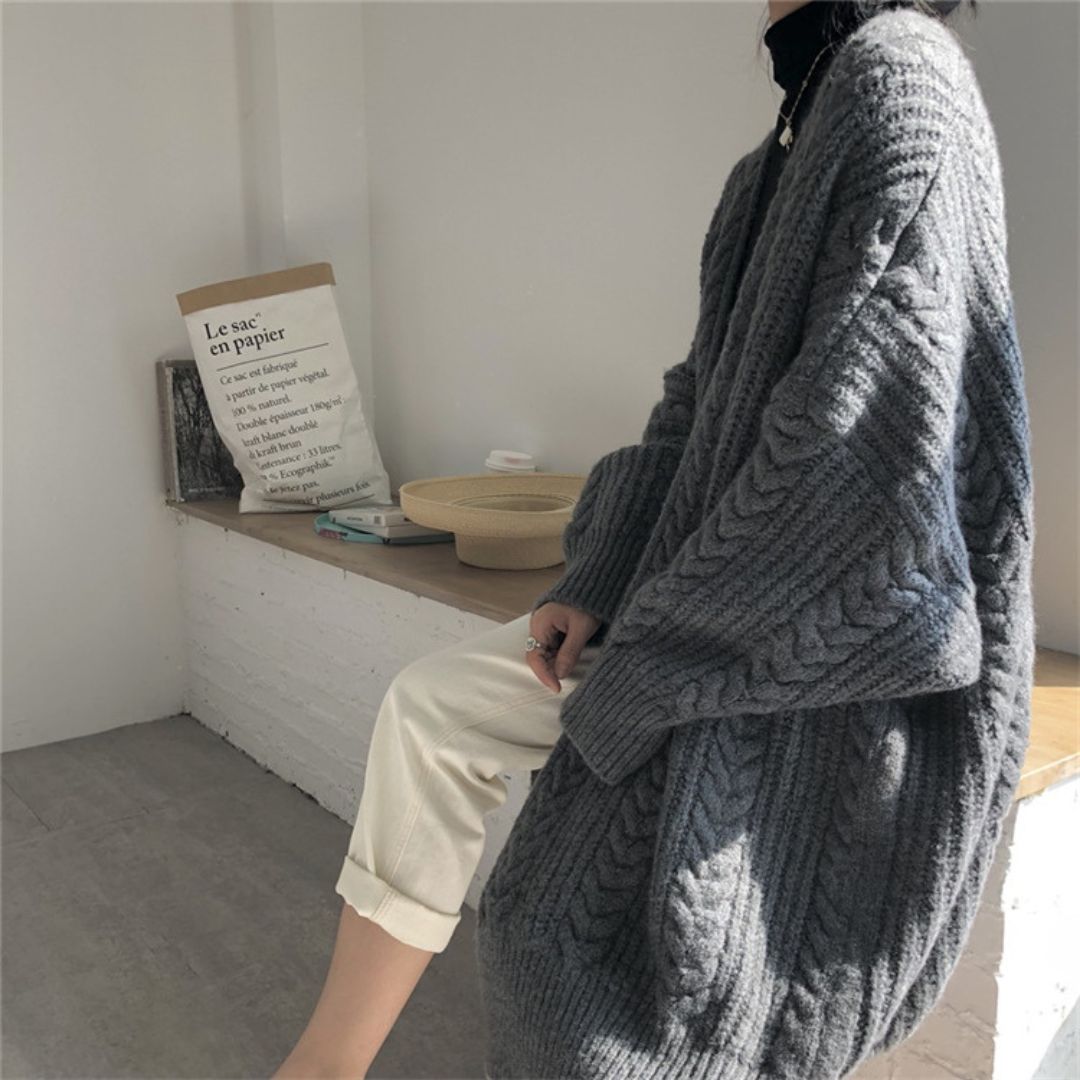 Japanese-Inspired Oversized Knit Cardigan