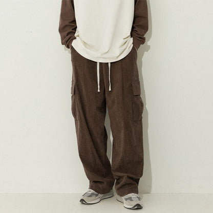 Corduroy Relaxed-Fit Cargo Pants