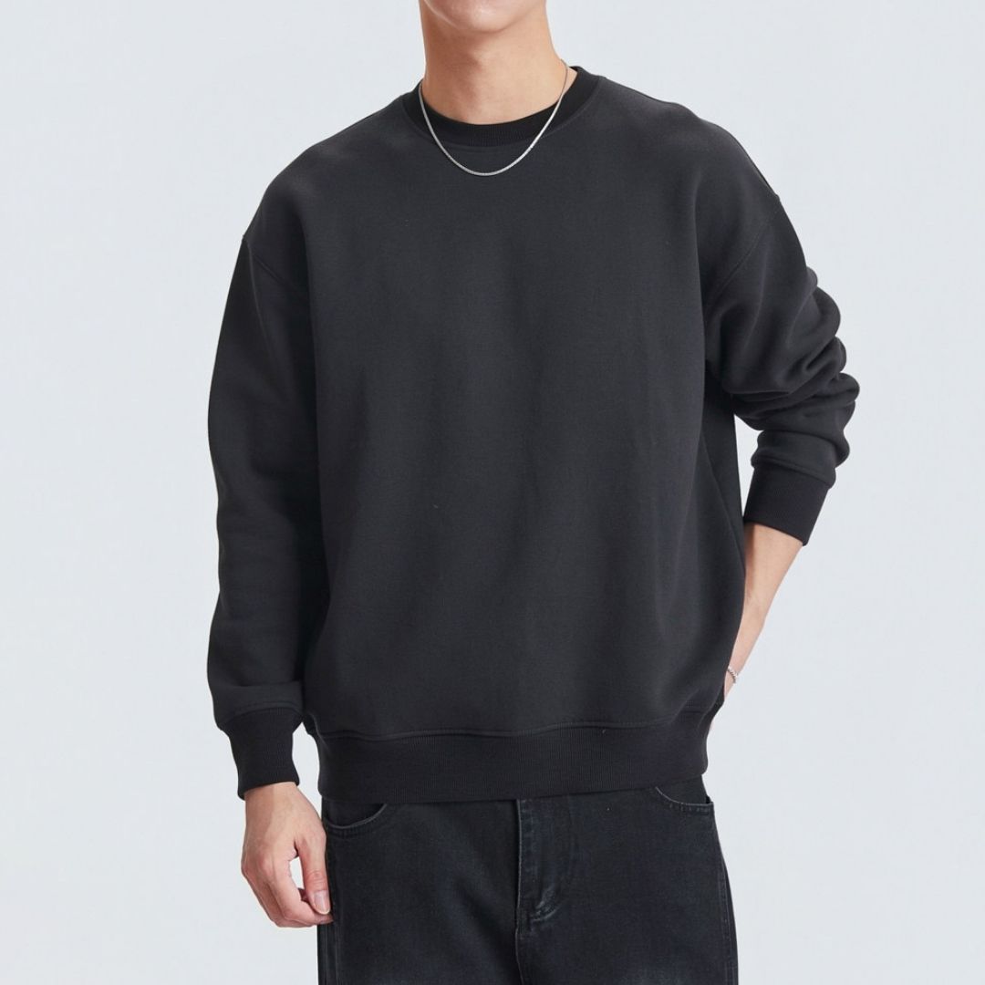 Solid Crewneck Airy Sweatshirt