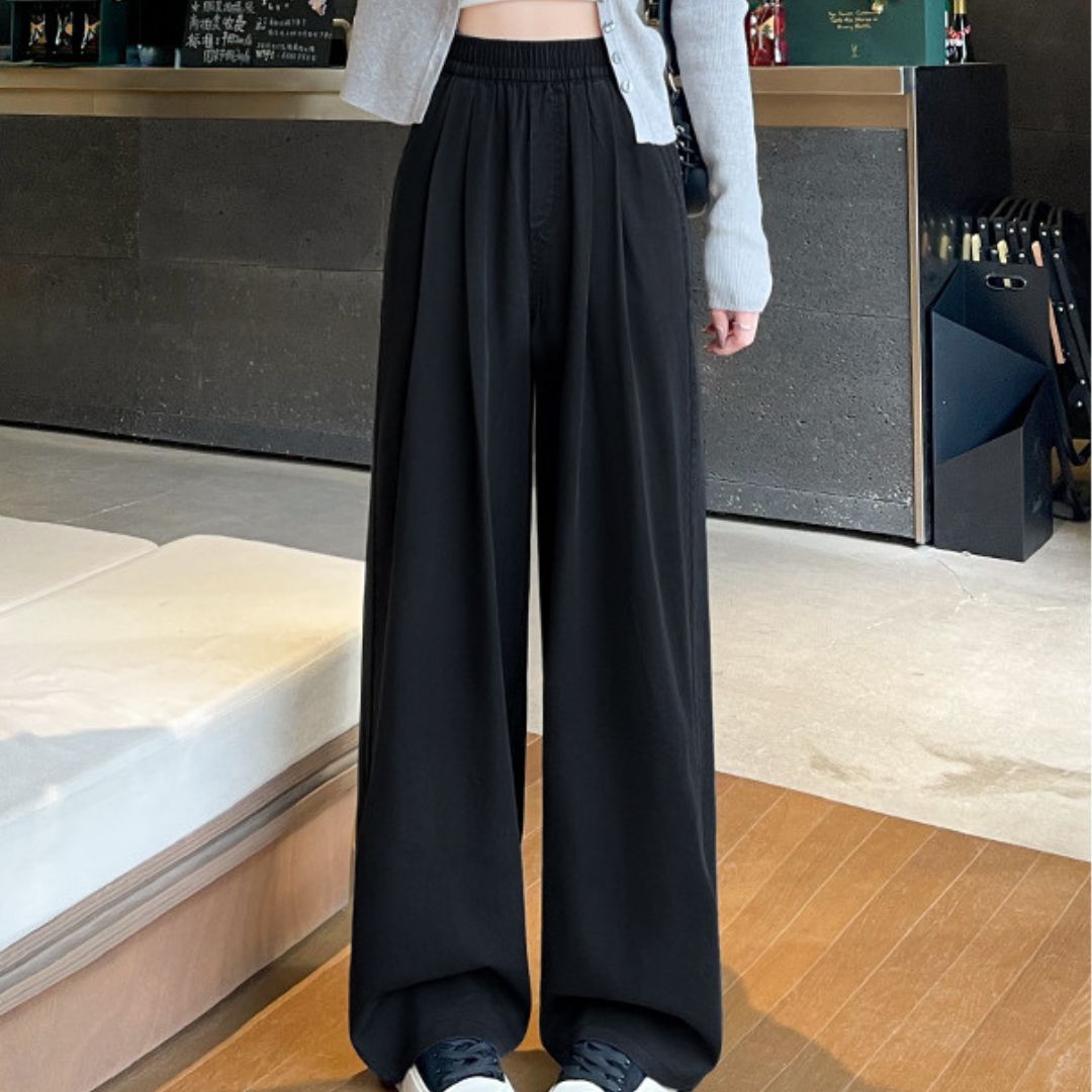 ルーズアイスシルクワイドレッグパンツ