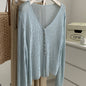 V-Neck Knit Jacket