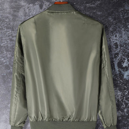 Solid-color Bomber Jacket